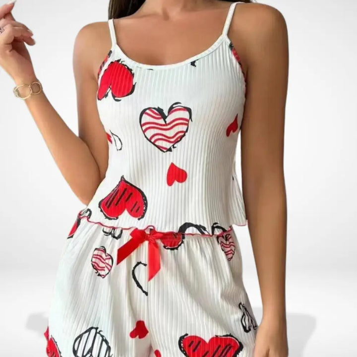 Leorae loungewear à cœurs contrastés pour Femme – Carey