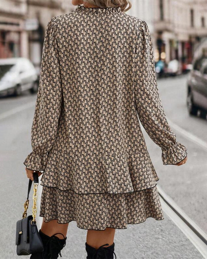 Vaellema | Luna robe imprimée à manches longues