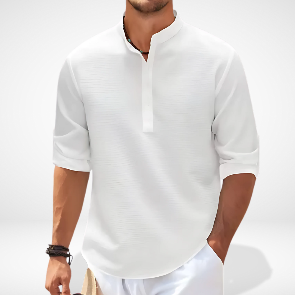 Rielleal Henley à texture légère pour Homme - Bron
