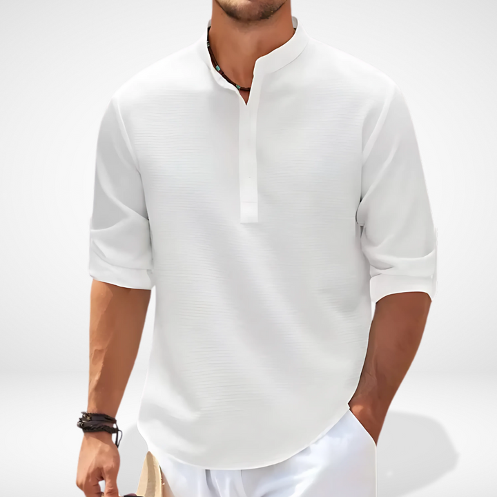 Rielleal Henley à texture légère pour Homme - Bron