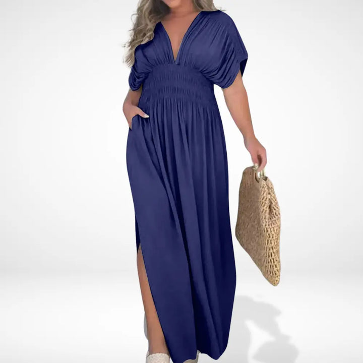 Veunana longue d'été à taille froncée pour Femmes – Lilly