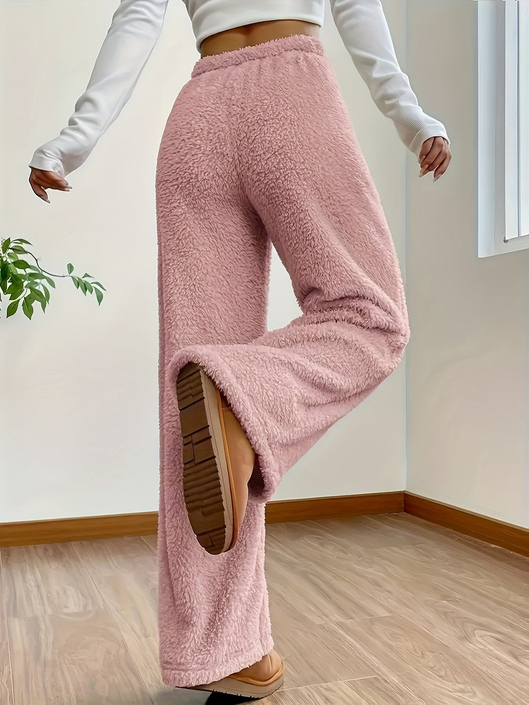 Veorana | Pantalon en peluche taille haute pour femmes