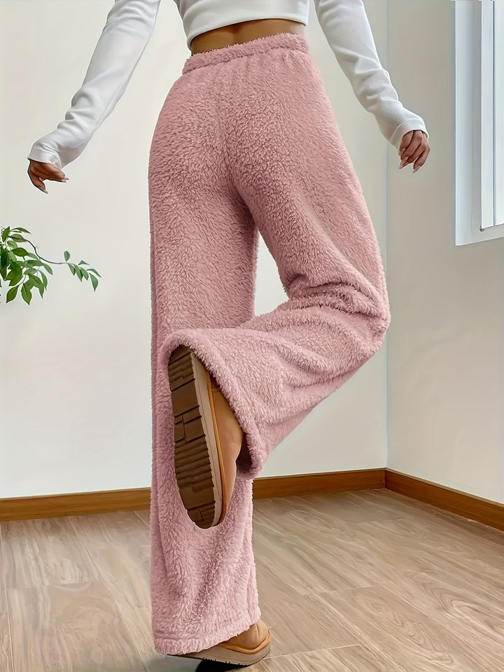 Veorana | Pantalon en peluche taille haute pour femmes