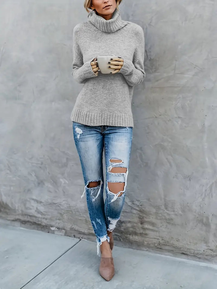 Muelleama | Pull à col roulé tendance pour femmes