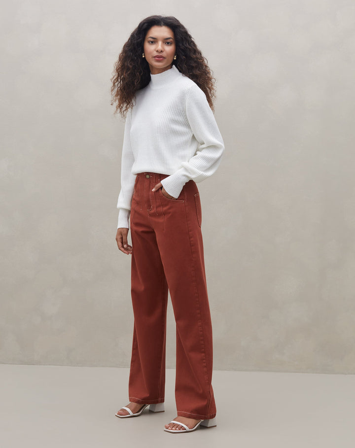 Oellema | Pantalon Flare Taille Haute pour Femmes
