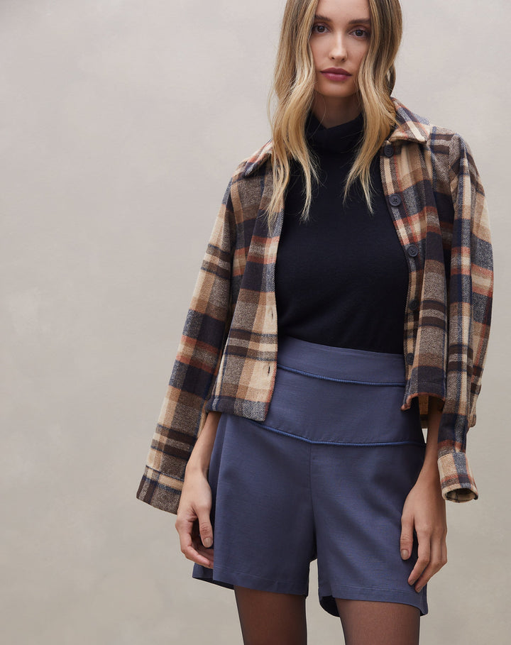 Raorasa | Short Viscose Contrasté pour Femmes