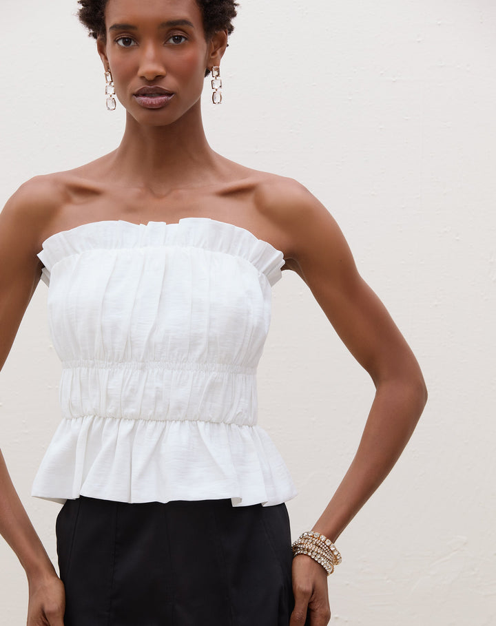 Eayama | Blouse Bustier Froncée Élégante pour Femmes