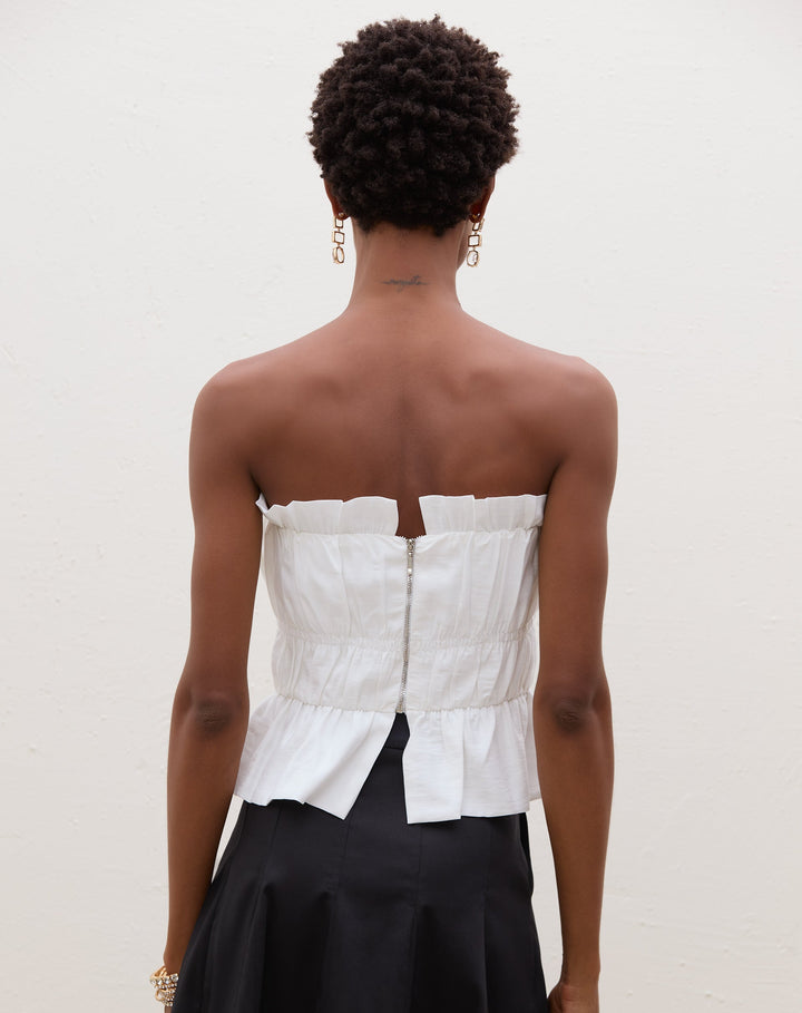 Eayama | Blouse Bustier Froncée Élégante pour Femmes