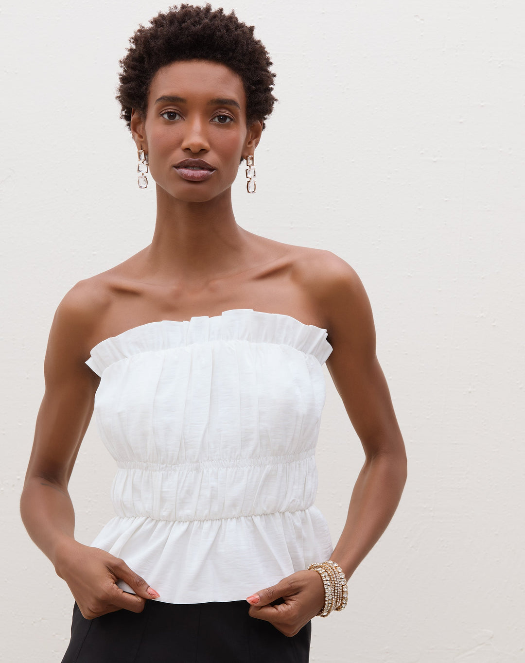 Eayama | Blouse Bustier Froncée Élégante pour Femmes