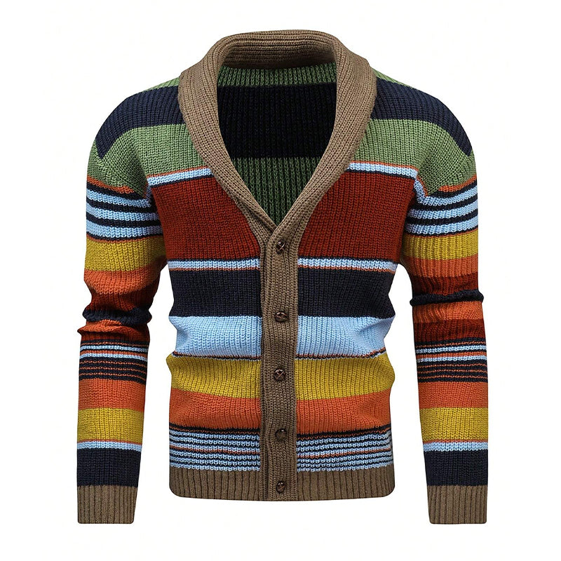 Siorael | Veste tricotée colorblock pour hommes