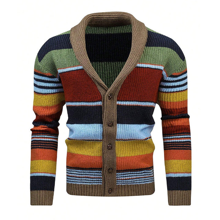 Siorael | Veste tricotée colorblock pour hommes