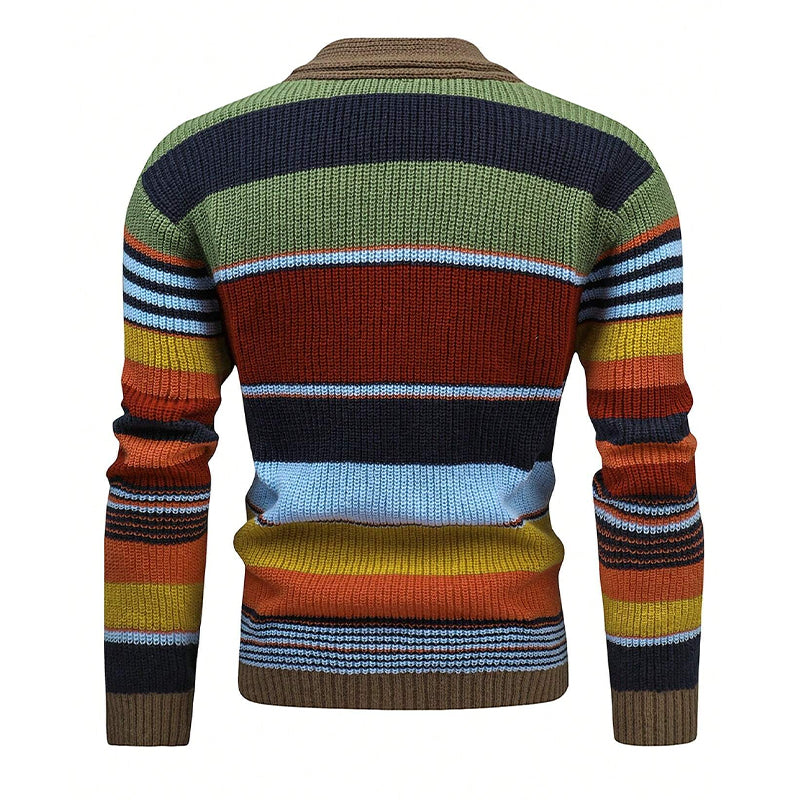 Siorael | Veste tricotée colorblock pour hommes
