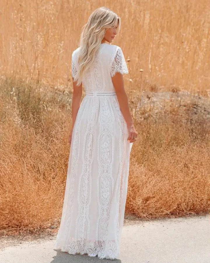 Veoraesa Blanche Maxi Robe de plage – Taline