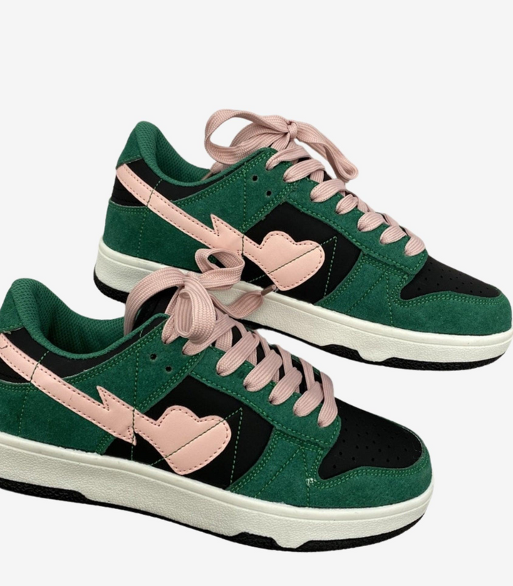 Raellera | Chaussures de sneakers avec design de cœur pour femmes
