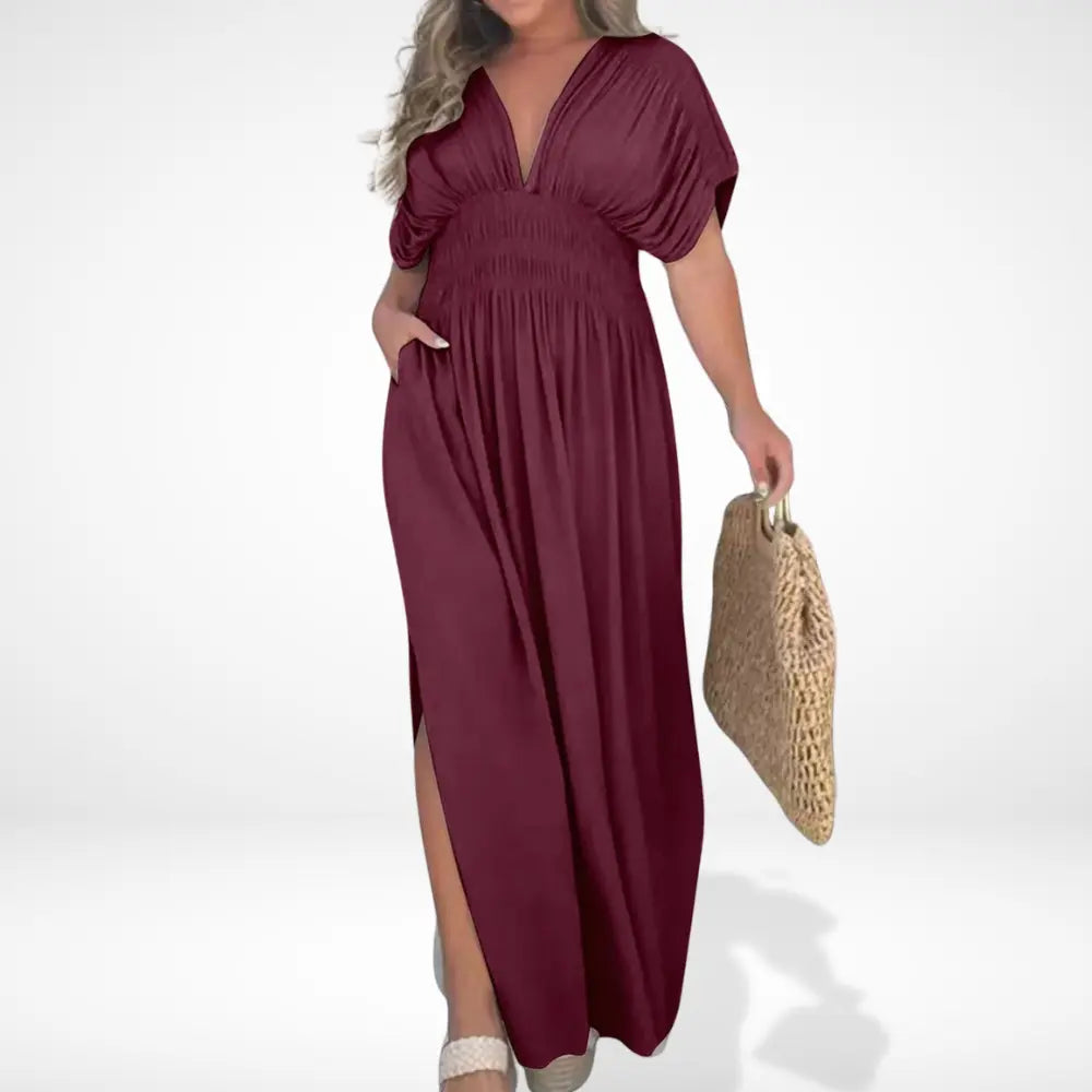 Veunana longue d'été à taille froncée pour Femmes – Lilly