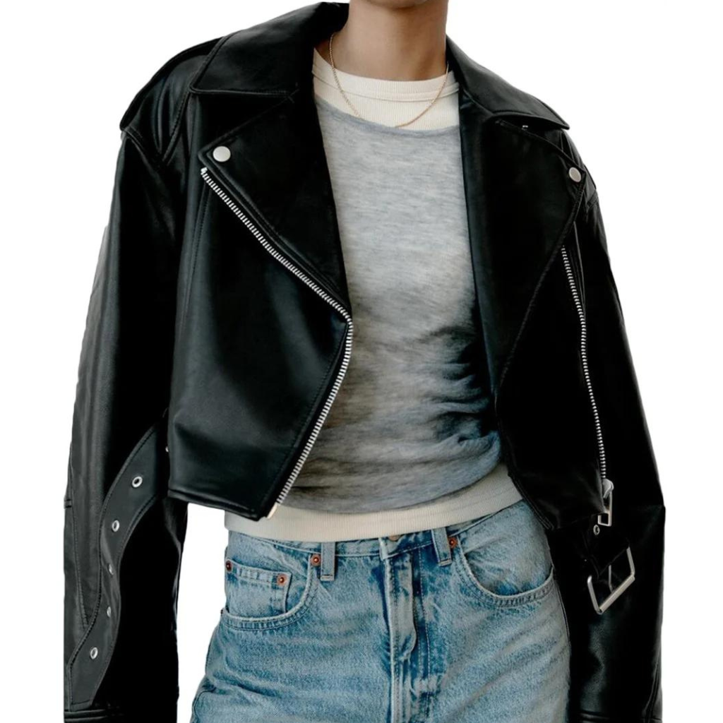 Naevasa | Veste Slim En Cuir Pour Femmes