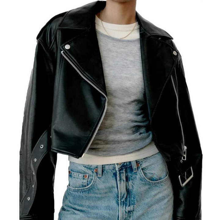 Naevasa | Veste Slim En Cuir Pour Femmes
