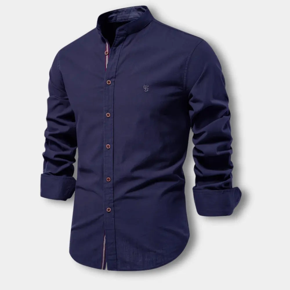 Neunal col mao à boutons contrastés pour Homme – Mukul