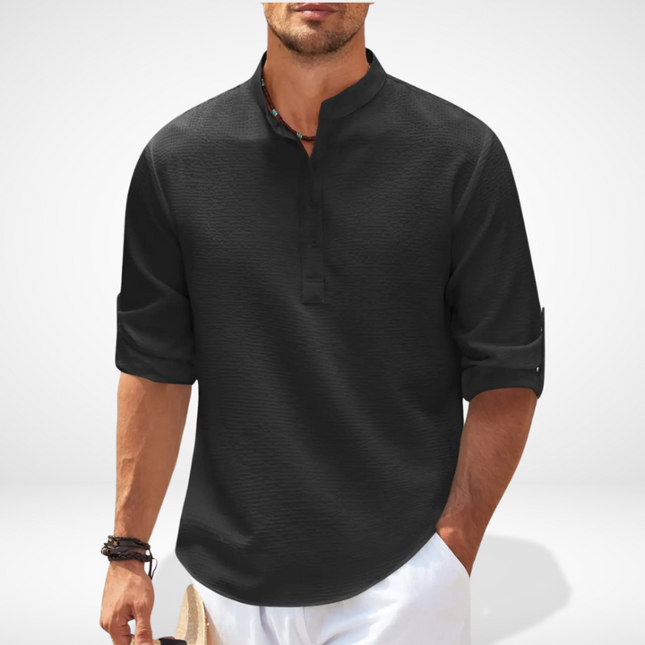Rielleal Henley à texture légère pour Homme - Bron