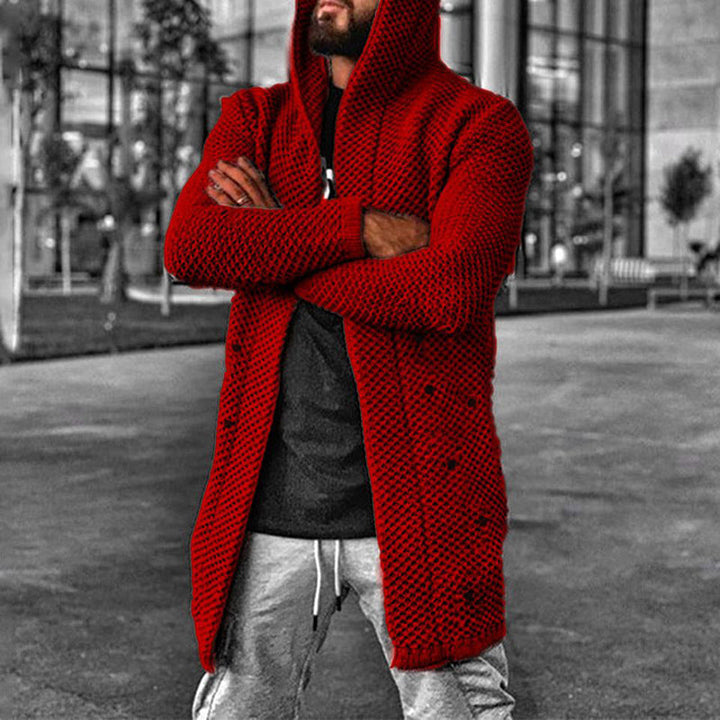 Roanam | Cardigan en maille avec capuche pour hommes