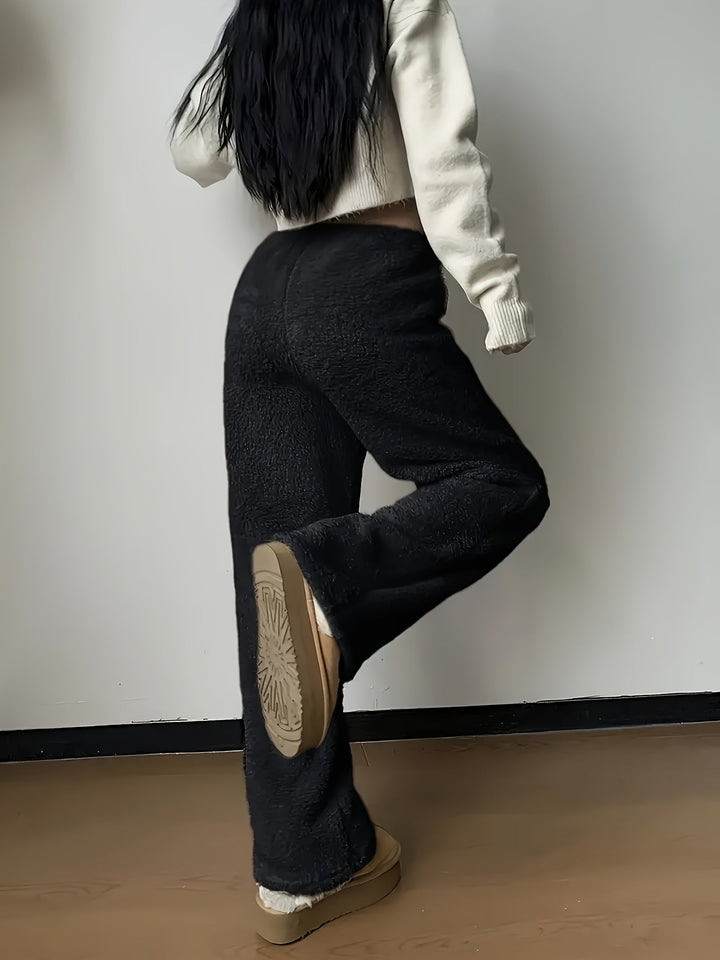 Veorana | Pantalon en peluche taille haute pour femmes