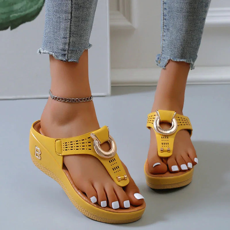 Luora | Talons compensés en cuir pour femmes