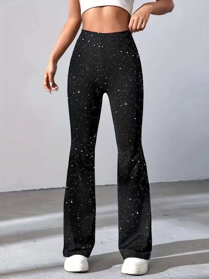 Ririaxa | Pantalon à pattes d'éléphant en tissu scintillant