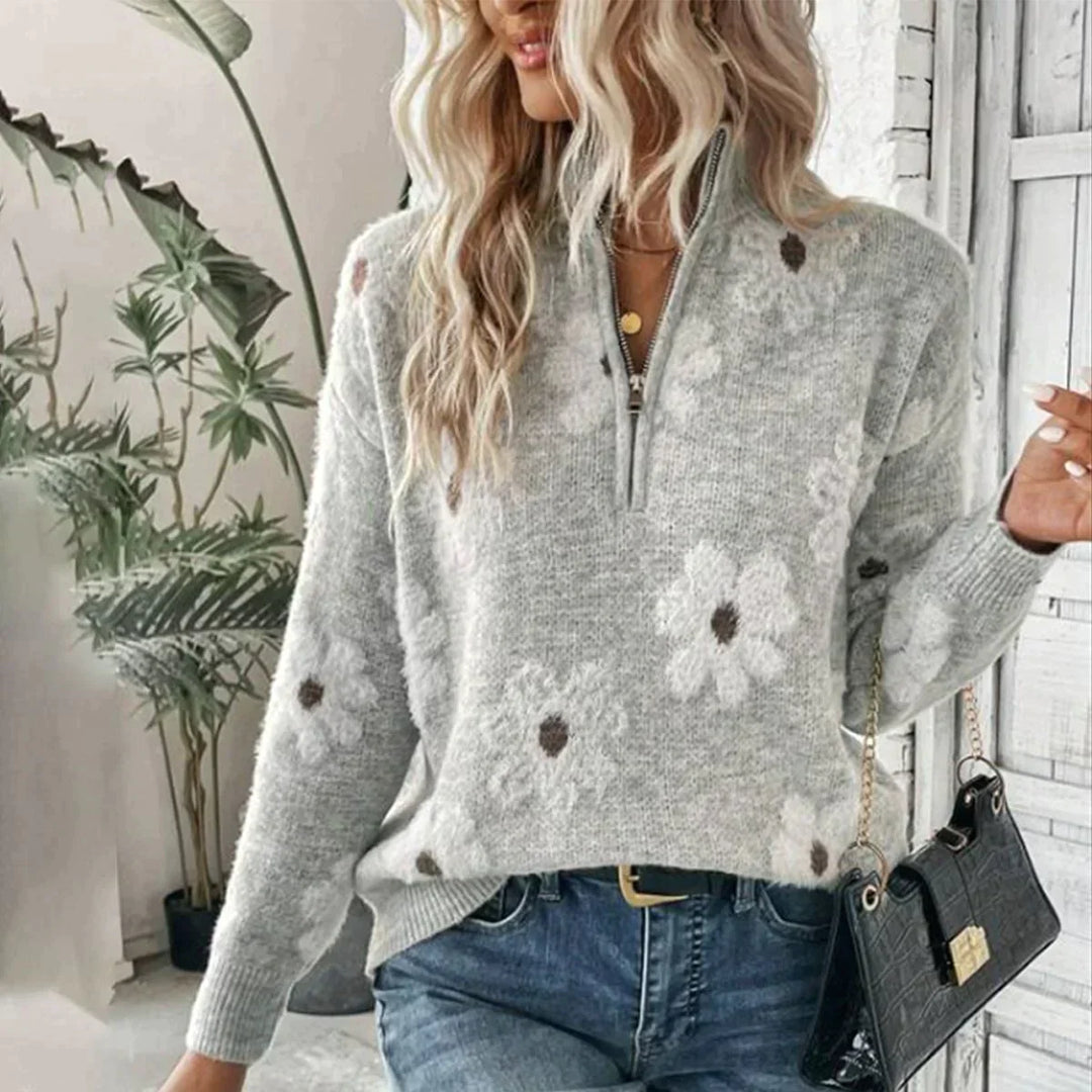 Raellena | Pull-over de printemps à motifs floraux