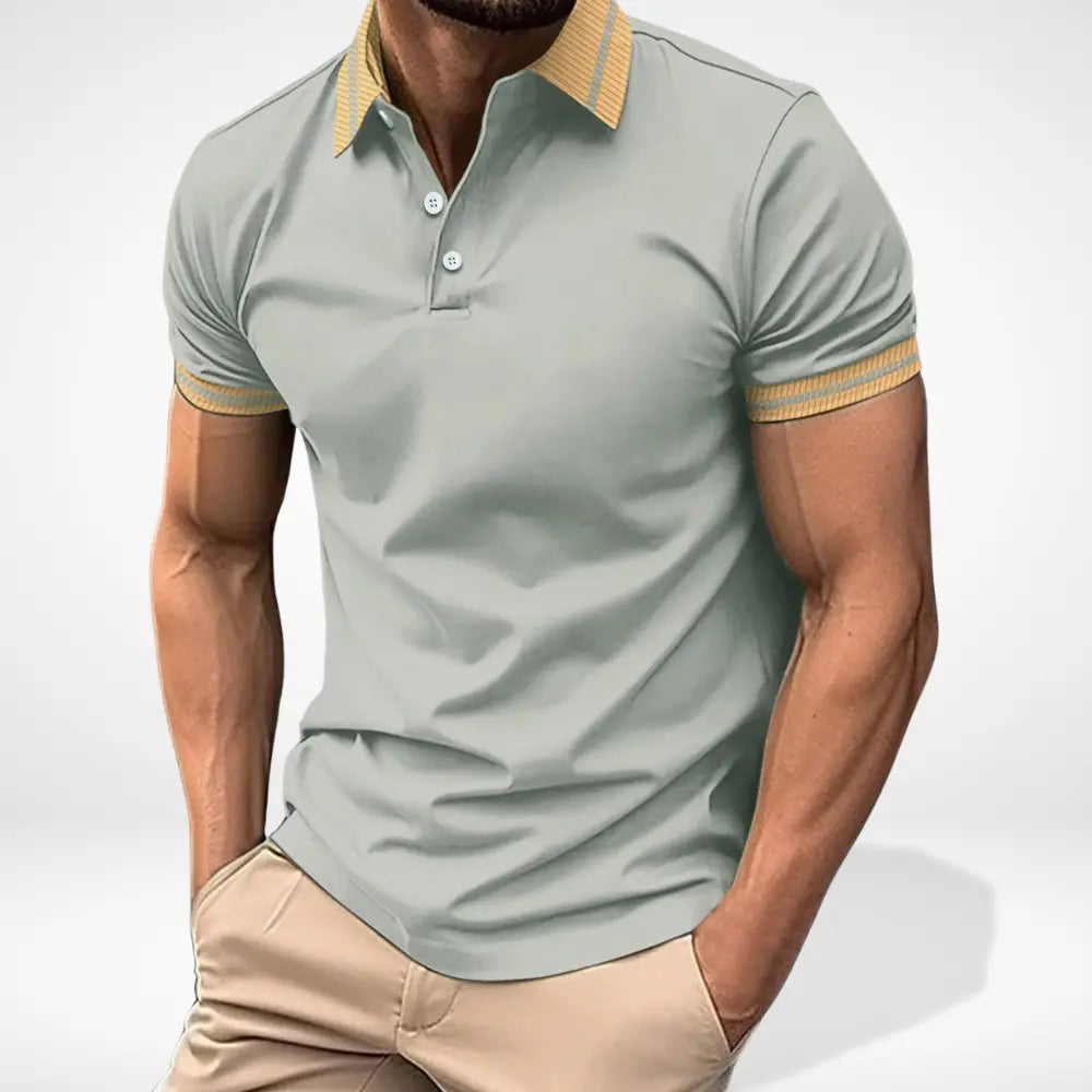 Aliner manches courtes à col contrasté pour Homme – Leei