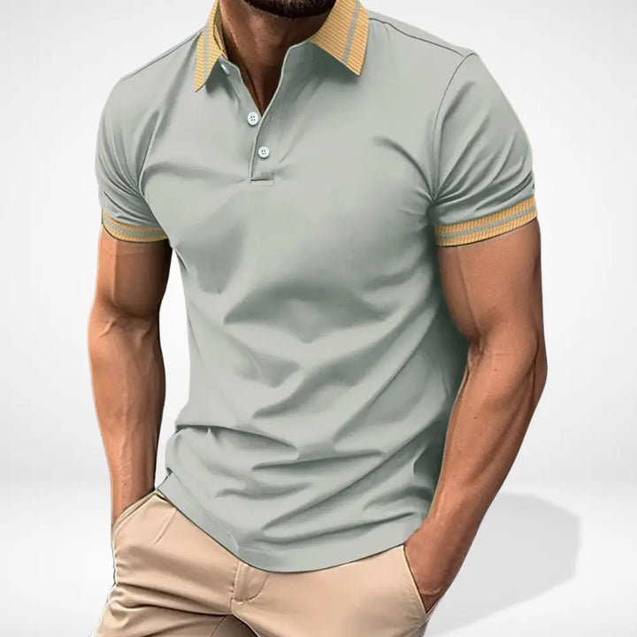 Aliner manches courtes à col contrasté pour Homme – Leei