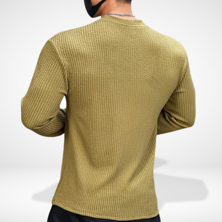 Laayner manches longues à maille texturée pour Homme – Fredin