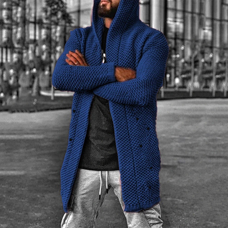 Roanam | Cardigan en maille avec capuche pour hommes