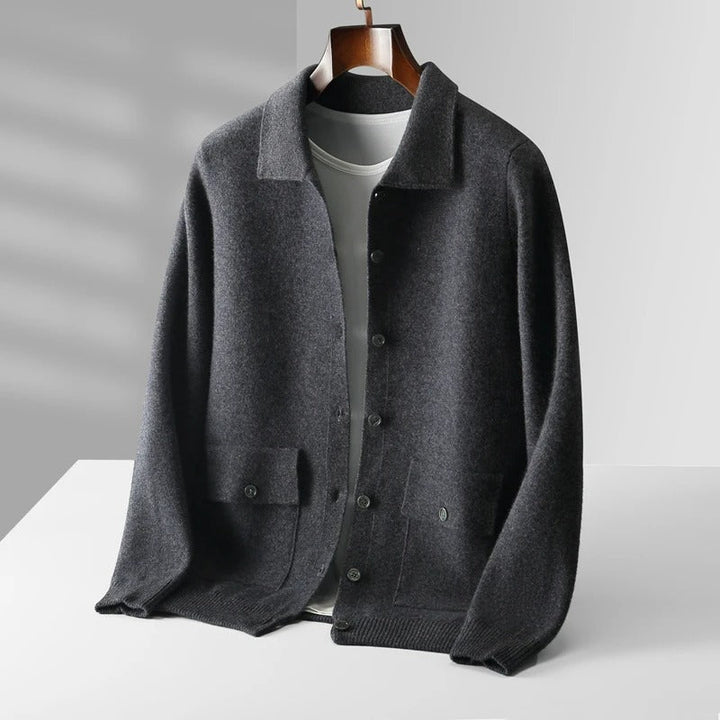 Lalial | Cachemire Cardigan Polo Veste pour hommes