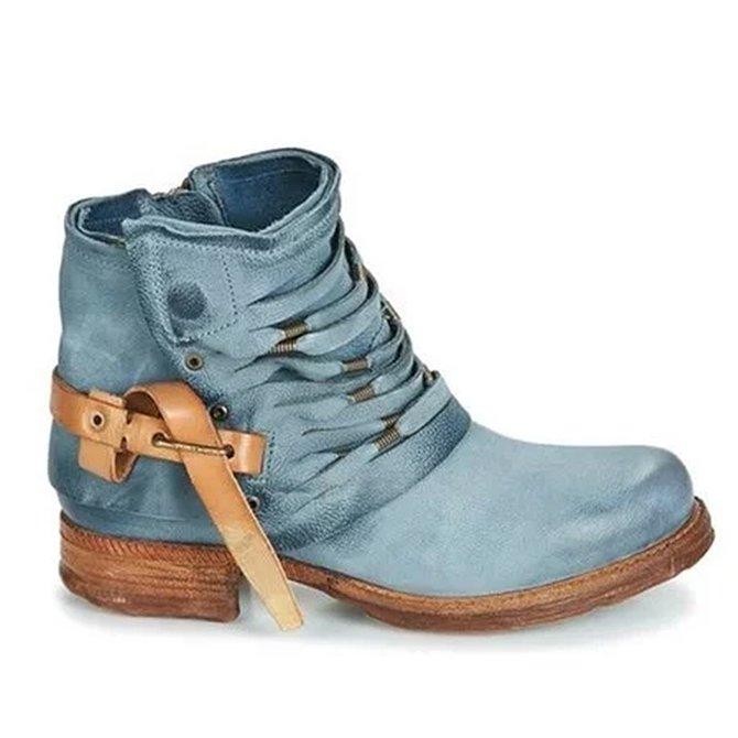 Ariala | Bottes en cuir rétro pour femmes