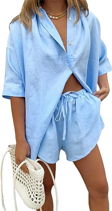 Luunama | Ensemble deux pièces composé d'un haut ample et d'un mini-short taille haute