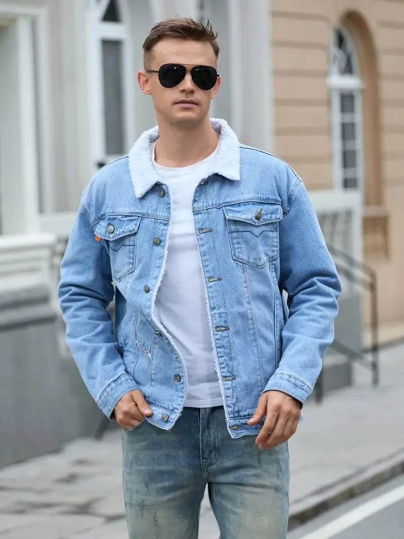 Lilines | Veste Denim Casual pour Hommes