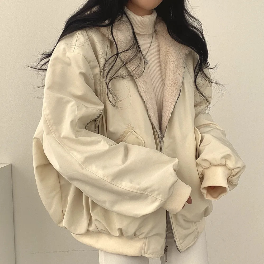 Nievaxa | Manteau en coton simple et décontracté pour femme