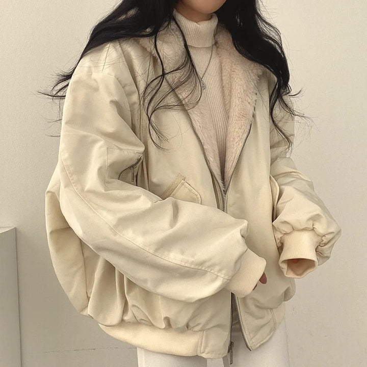 Nievaxa | Manteau en coton simple et décontracté pour femme