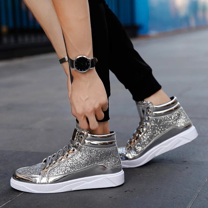 Neiraxa | Baskets montantes brillantes pour hommes