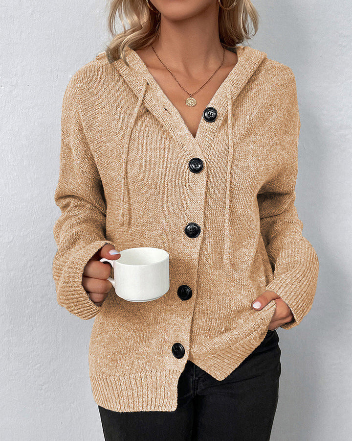 Velia | Cardigan Tricoté à Capuche pour Femmes