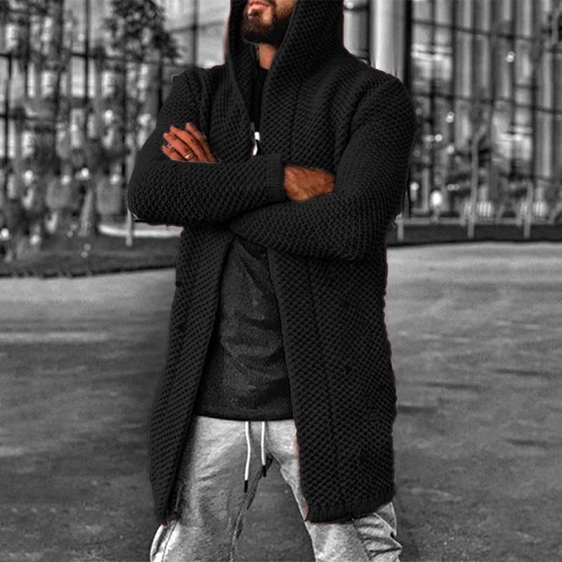 Roanam | Cardigan en maille avec capuche pour hommes