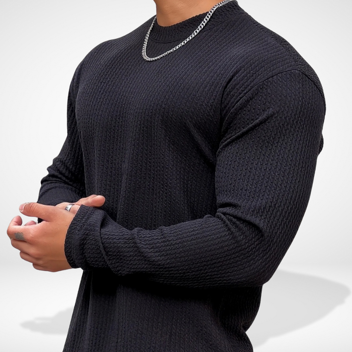 Laayner manches longues à maille texturée pour Homme – Fredin