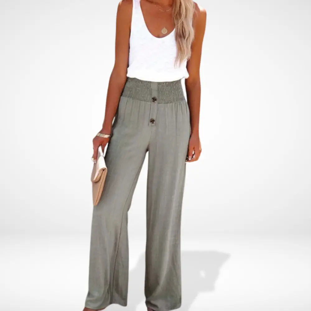 Reonnama ample taille froncée boutonnée pour Femme - Caitlin
