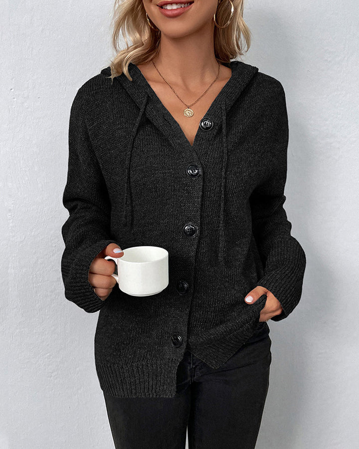 Velia | Cardigan Tricoté à Capuche pour Femmes