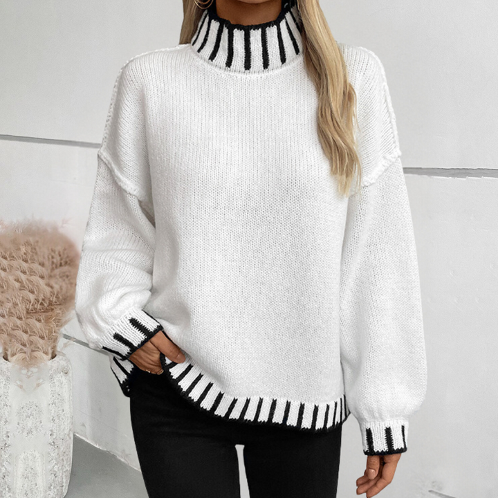Veenaxa | Pull-over col roulé élégant femme