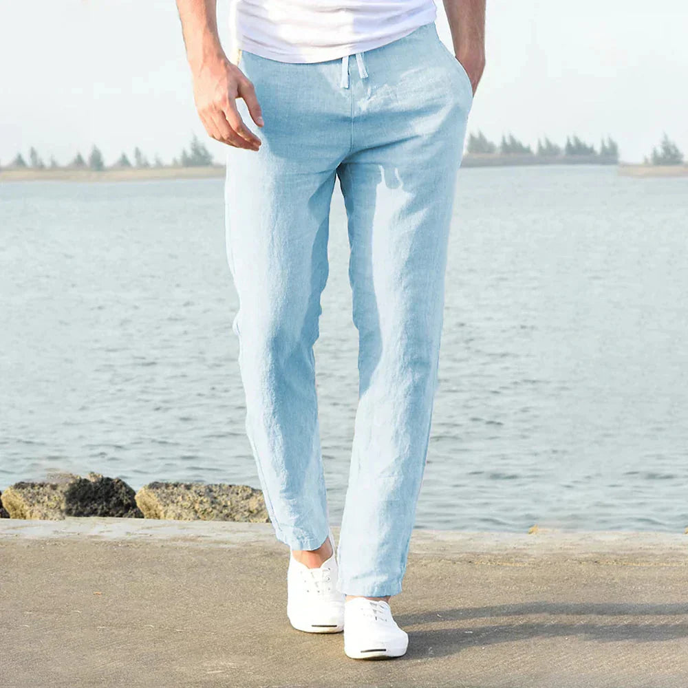 Oarrar | Pantalon Lin Décontracté pour Hommes