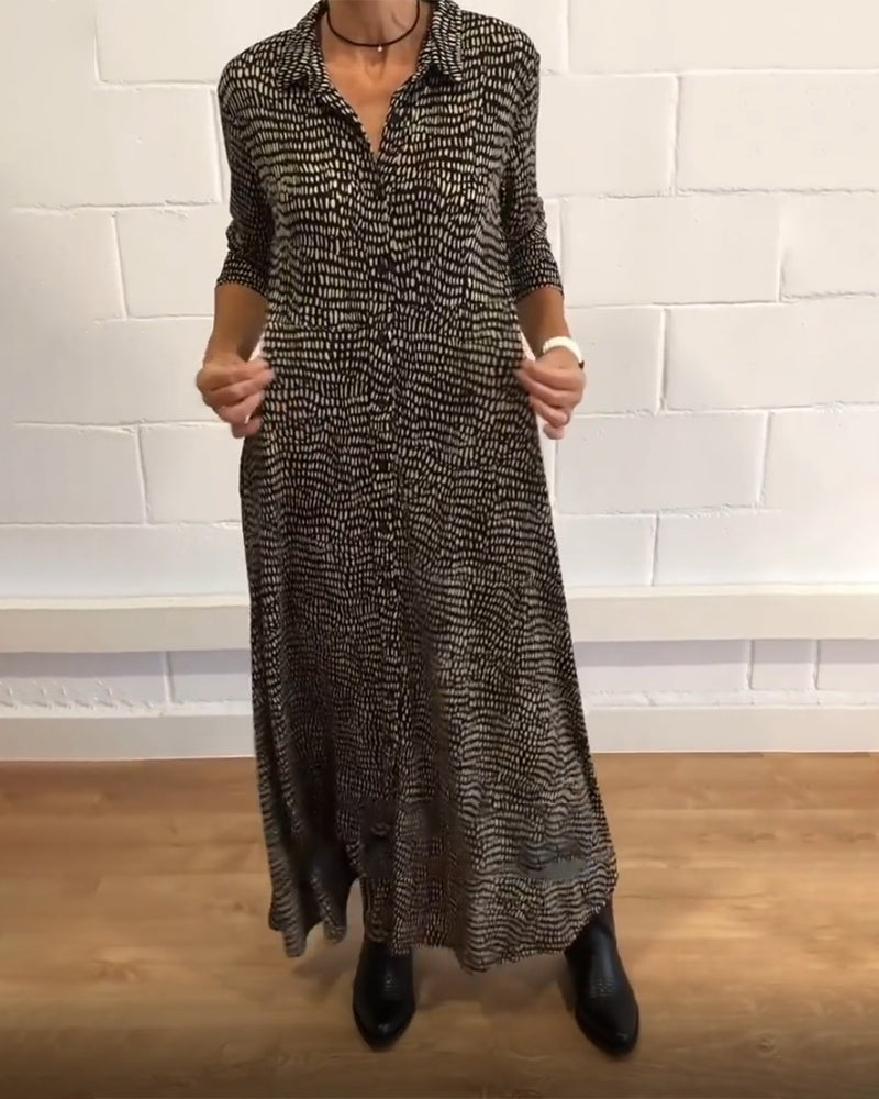 Rievaxa | Robe Imprimée V-Neck