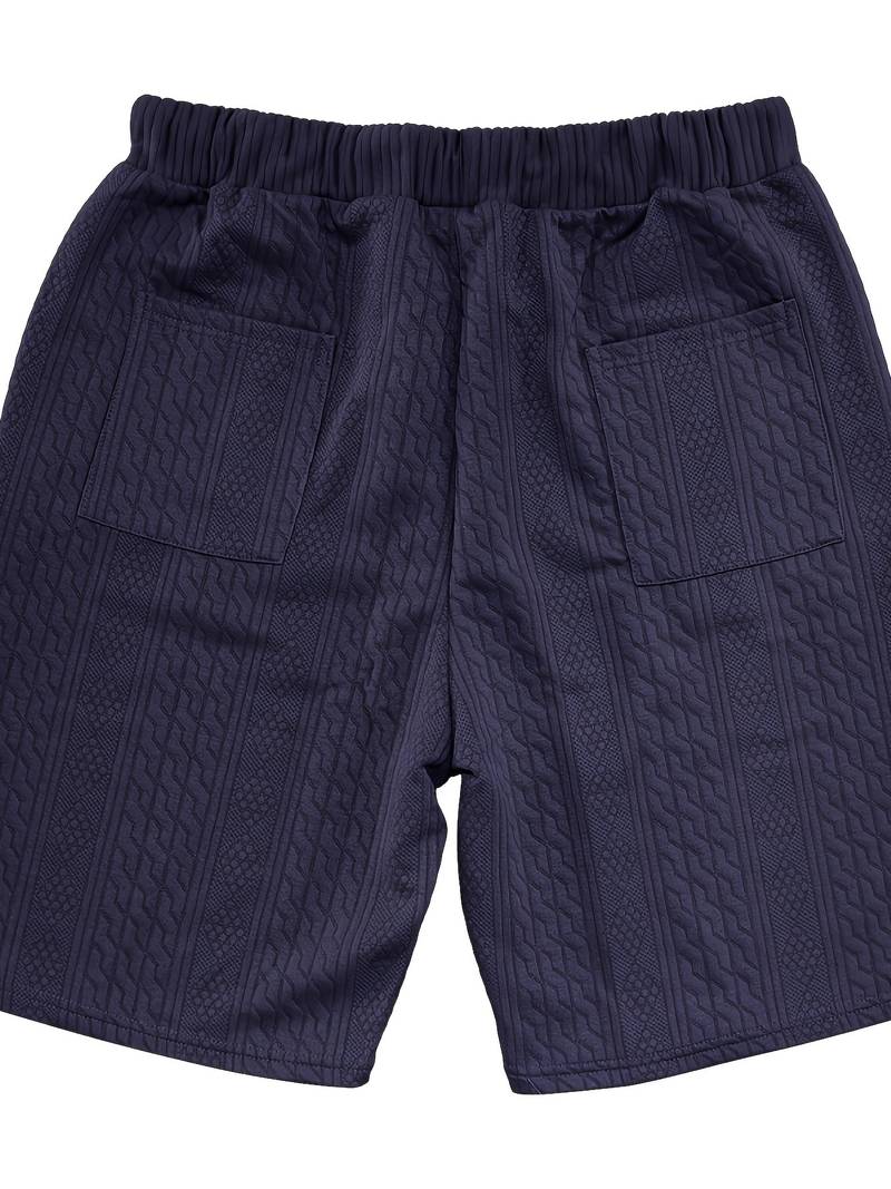 Seanas | Combinaison décontractée en short jacquard pour hommes