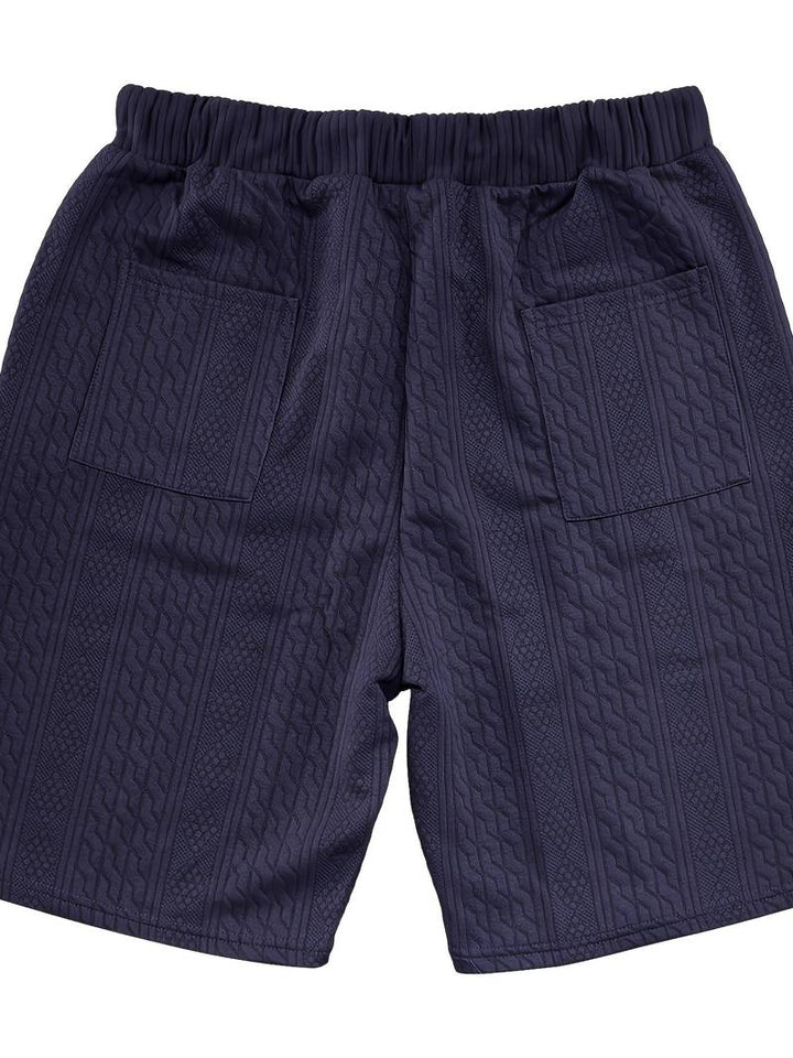 Seanas | Combinaison décontractée en short jacquard pour hommes