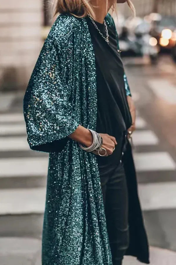 Naayala - Glamour - Kimono en paillette avec des trous de serrure